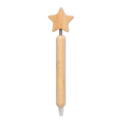 Stylo à bille étoile en bambou