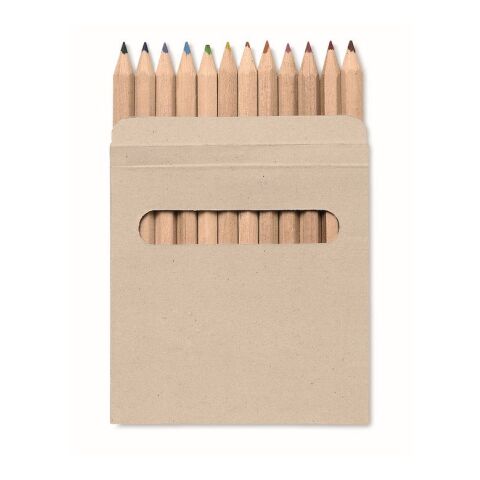Etui 12 crayons de couleurs marron | sans marquage | non disponible | non disponible | non disponible
