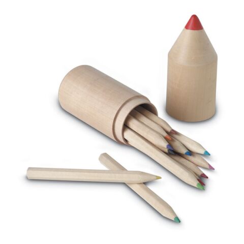 Set 12 crayons-boîte ronde bois | sans marquage | non disponible | non disponible | non disponible