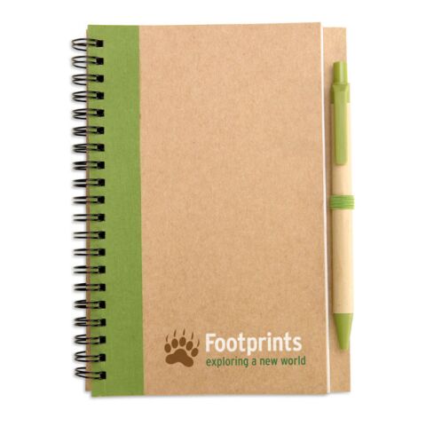 Carnet de note en papier recyclé avec stylo - pages blanches