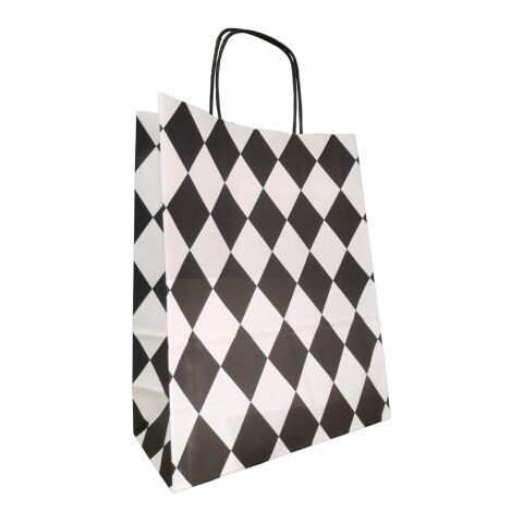 Sac en papier à motifs avec anses torsadées en papier