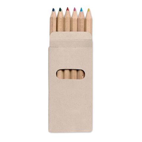 6 Crayons de couleur-étui en carton 