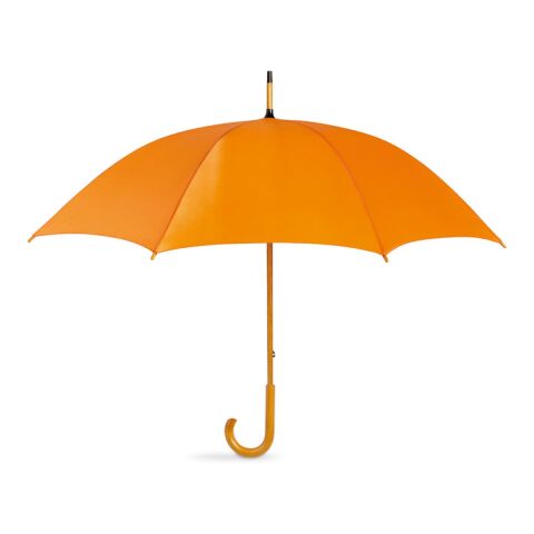Parapluie avec poignée en bois orange | sans marquage | non disponible | non disponible | non disponible