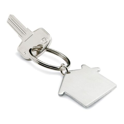 Porte clés métal maison argent mate | sans marquage | non disponible | non disponible | non disponible