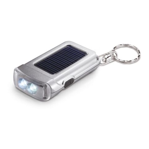 Porte-clés torche solaire argent mate | sans marquage | non disponible | non disponible