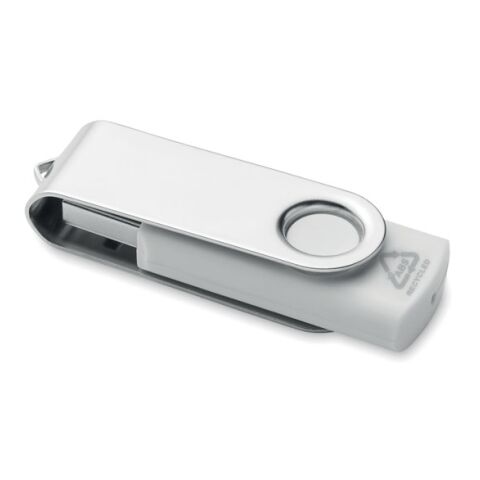 Clé USB 16G en ABS recyclé blanc | sans marquage | non disponible | non disponible | non disponible