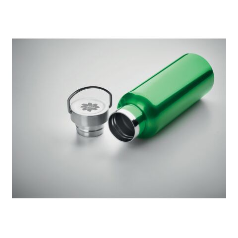 Bouteille isolant double paroi 500 ml avec poignée vert | sans marquage | non disponible | non disponible | non disponible