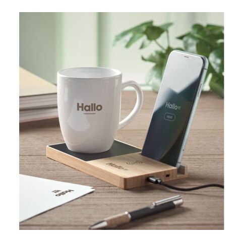 Chargeur sans fil chauffe-mug bois | sans marquage | non disponible | non disponible