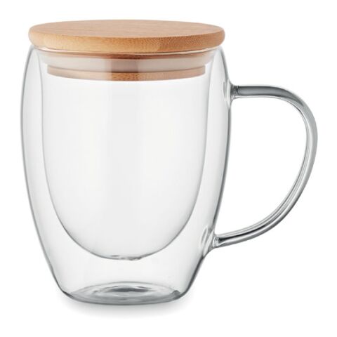 Mug en verre double paroi 300ml transparent | sans marquage | non disponible | non disponible | non disponible