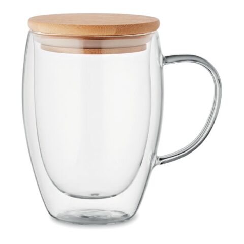 Mug en verre double paroi 300ml transparent | sans marquage | non disponible | non disponible | non disponible