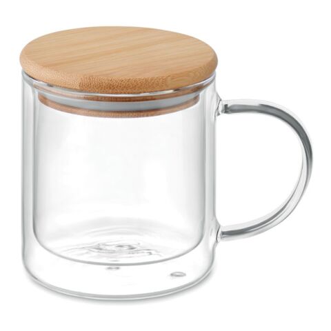 Mug en verre double paroi 300ml transparent | sans marquage | non disponible | non disponible | non disponible