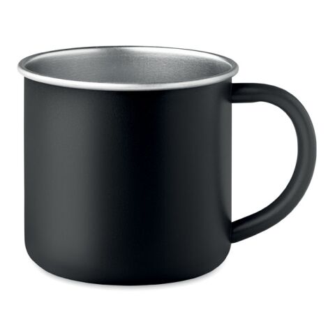 Tasse en acier inox recyclé noir | sans marquage | non disponible | non disponible | non disponible