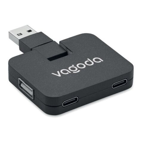 Hub USB 4 ports et câble 20cm noir | sans marquage | non disponible | non disponible | non disponible