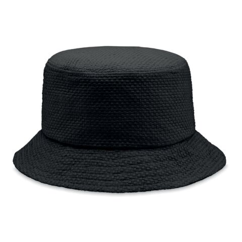 Bob chapeau en paille de papier noir | sans marquage | non disponible | non disponible | non disponible