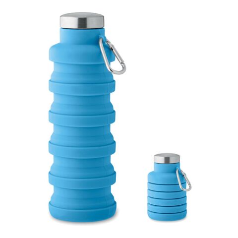 Bouteille pliable 500ml bleu ciel | sans marquage | non disponible | non disponible