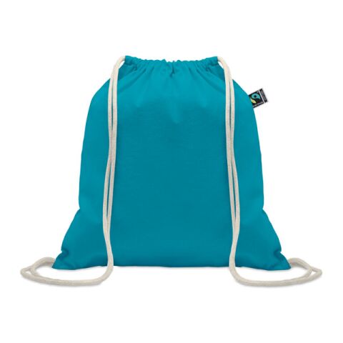 Sac à cordon Fairtrade 180gr turquoise | sans marquage | non disponible | non disponible | non disponible