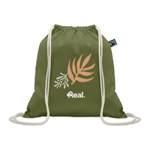 Sac à cordon Fairtrade 180gr Vert foncé