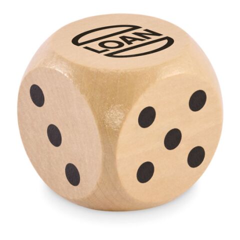 Dés en bois Schima de 5cm dia bois | sans marquage | non disponible | non disponible