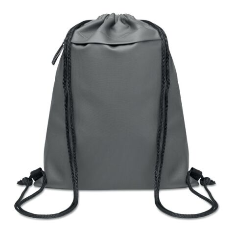 Sac à cordon en 600D RPET gris foncé | sans marquage | non disponible | non disponible | non disponible