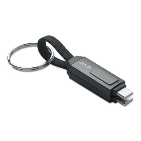 Porte-clés et câble de charge noir | sans marquage | non disponible | non disponible