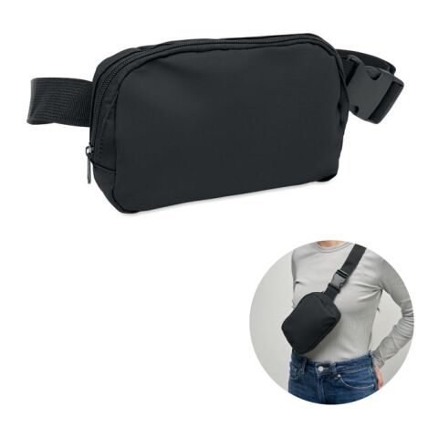 Sac banane en polyester 210D noir | sans marquage | non disponible | non disponible