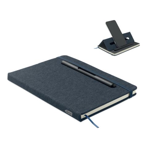 Cahier A5 support de téléphone Marine foncé | sans marquage | non disponible | non disponible | non disponible