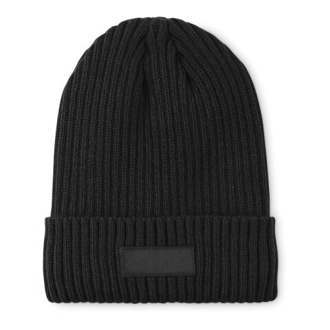 Bonnet tricoté avec revers noir | sans marquage | non disponible | non disponible | non disponible