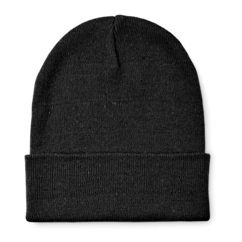 Bonnet tricoté avec revers noir | sans marquage | non disponible | non disponible | non disponible