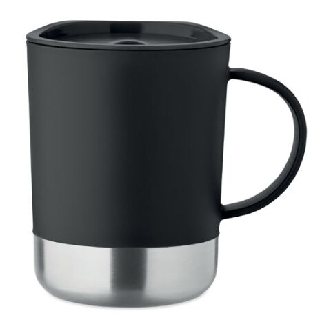 Mug simple paroi 300ml noir | sans marquage | non disponible | non disponible