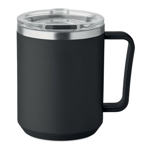 Mug double paroi 400ml noir | sans marquage | non disponible | non disponible