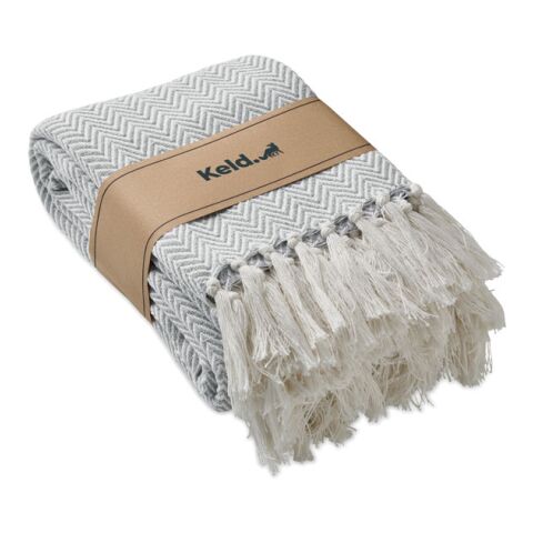 Couverture en polycoton beige