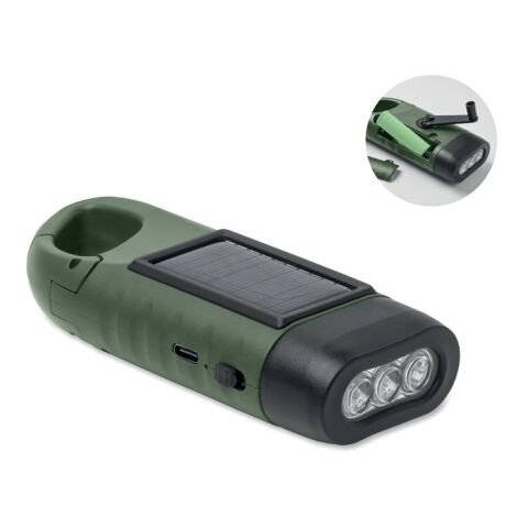 Torche solaire et dynamo Vert foncé
