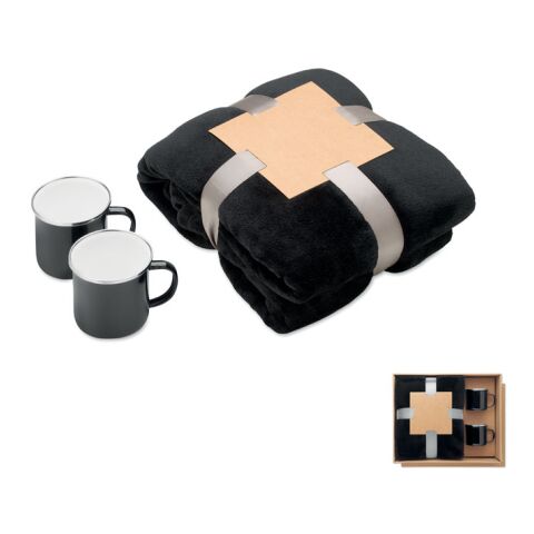 Ensemble couverture et 2 mugs