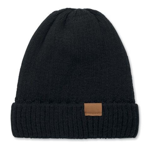 Bonnet tricoté avec revers