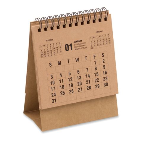 Calendrier de bureau de 4 ans beige