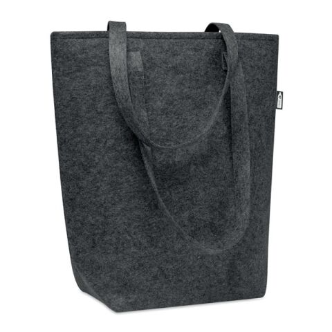 Sac shopping en feutre RPET gris foncé | sans marquage | non disponible | non disponible | non disponible