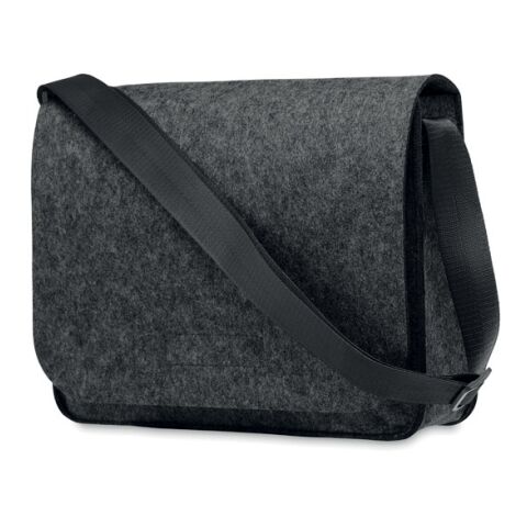 Sac messager en feutre RPET gris foncé | sans marquage | non disponible | non disponible | non disponible