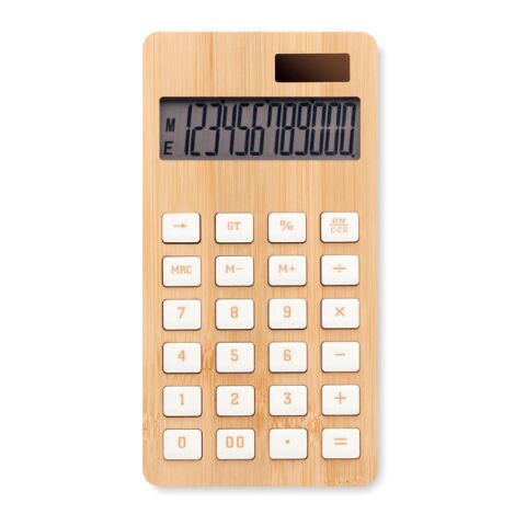 Calculatrice 12 chiffres en bambou bois | sans marquage | non disponible | non disponible | non disponible