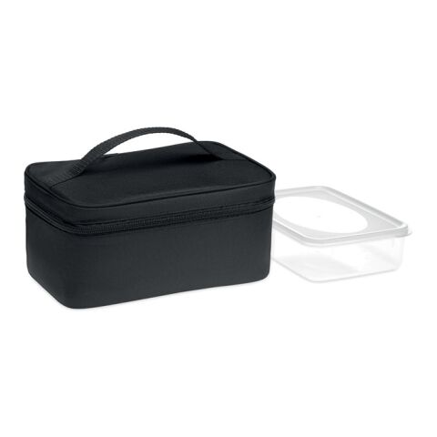 Sac isotherme en 600D RPET avec boîte à lunch noir | sans marquage | non disponible | non disponible | non disponible