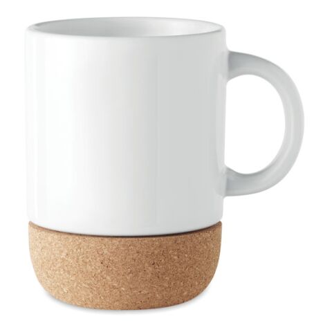 Tasse avec base en liège blanc | sans marquage | non disponible | non disponible