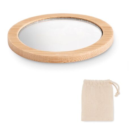 Miroir de poche en bambou bois | sans marquage | non disponible | non disponible | non disponible