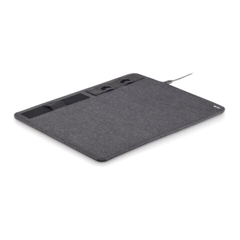 Tapis de souris RPET chargeur gris foncé | sans marquage | non disponible | non disponible