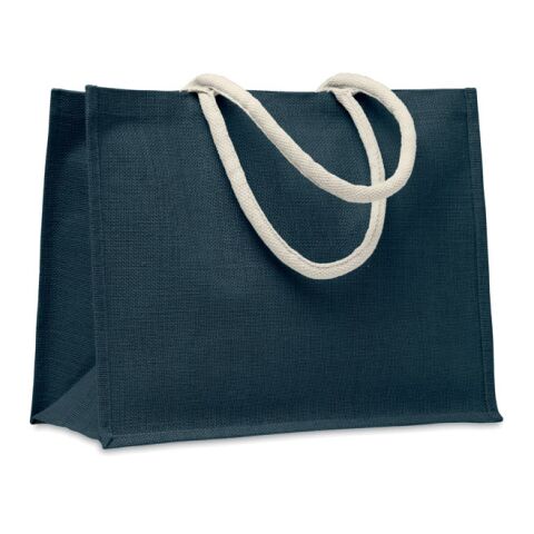 Sac shopping en jute bleu | sans marquage | non disponible | non disponible | non disponible