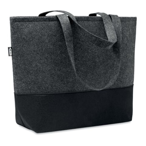 Sac shopping en feutre RPET gris foncé | sans marquage | non disponible | non disponible | non disponible