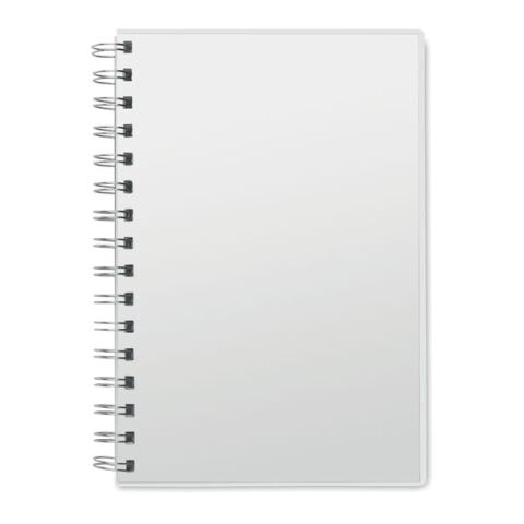 Carnet A5 à spirales en RPET blanc | sans marquage | non disponible | non disponible | non disponible