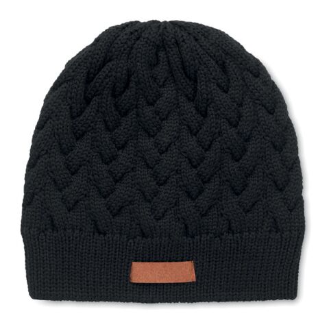 Bonnet tricoté en RPET noir | sans marquage | non disponible | non disponible