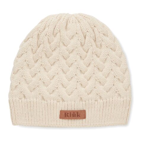 Bonnet tricoté en RPET beige | sans marquage | non disponible | non disponible
