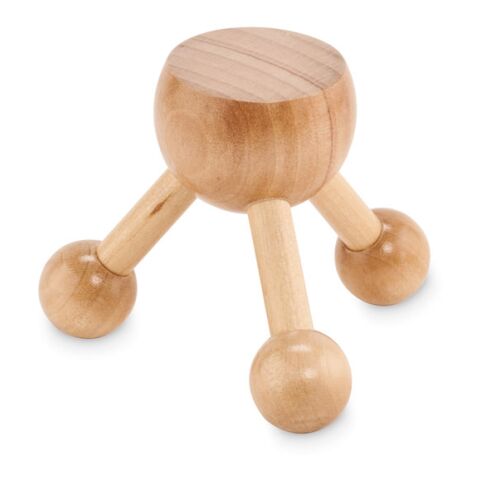 Hand held massager in wood