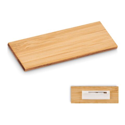 Name tag holder in bamboo bois | sans marquage | non disponible | non disponible