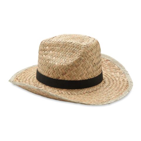 Chapeau cow-boy en paille naturelle noir | sans marquage | non disponible | non disponible | non disponible